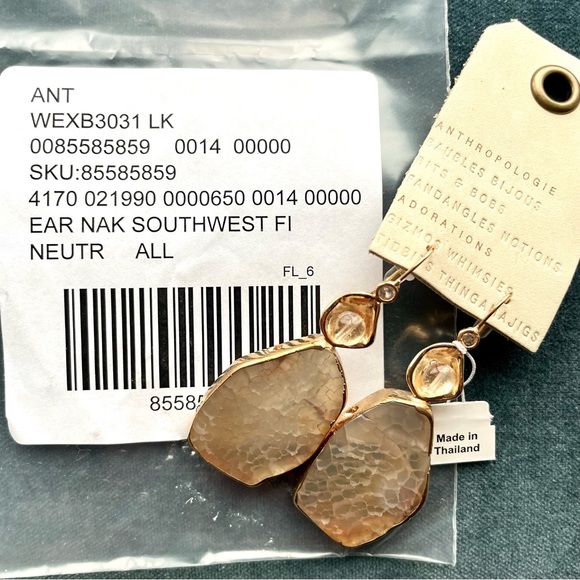 Anthropologie Southwestern Agate Fishhook Earrings NWT - Picture 2 of 10